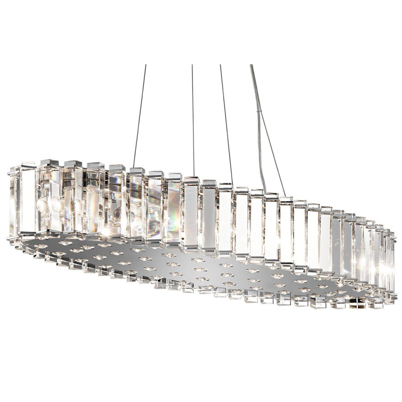 Lampa wyspowa Crystal Skye - 12 źródeł światła - Chrom KL-CRYSTAL-SKYE-I-L