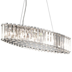 Lampa wyspowa Crystal Skye - 8 źródeł światła - Chrom KL-CRYSTAL-SKYE-ISLE