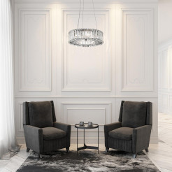 Lampa wisząca Crystal Skye - 6 źródeł światła - Chrom KL-CRYSTAL-SKYE-P-A