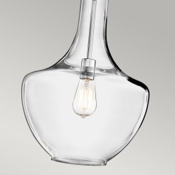 Średnia lampa wisząca Everly - 1 źródło światła - Chrom KL-EVERLY-P-M-CH