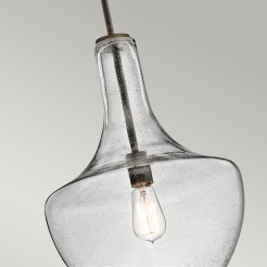 Średnia lampa wisząca Everly - 1 źródło światła - Postarzany brąz KL-EVERLY-P-M-OZ