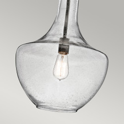 Średnia lampa wisząca Everly - 1 źródło światła - Postarzany brąz KL-EVERLY-P-M-OZ
