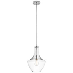Mała lampa wisząca Everly - 1 źródło światła - Chrom KL-EVERLY-P-S-CH