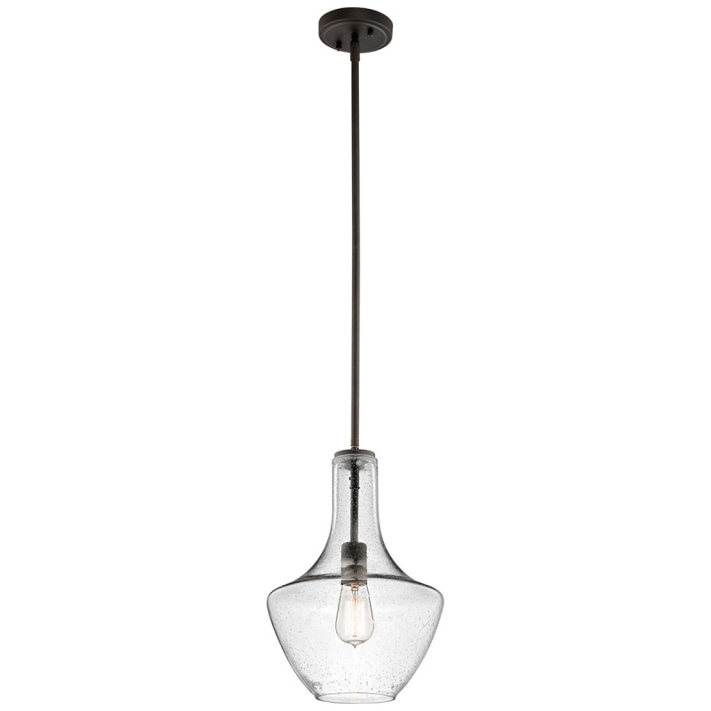 Mała lampa wisząca Everly - 1 źródło światła - Postarzany brąz KL-EVERLY-P-S-OZ