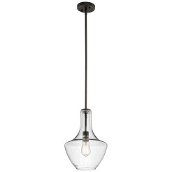 Mała lampa wisząca Everly - 1 źródło światła - Postarzany brąz KL-EVERLY-P-S-OZ