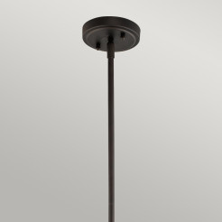 Mała lampa wisząca Everly - 1 źródło światła - Postarzany brąz KL-EVERLY-P-S-OZ