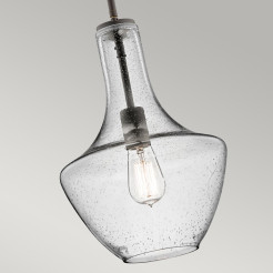 Mała lampa wisząca Everly - 1 źródło światła - Postarzany brąz KL-EVERLY-P-S-OZ