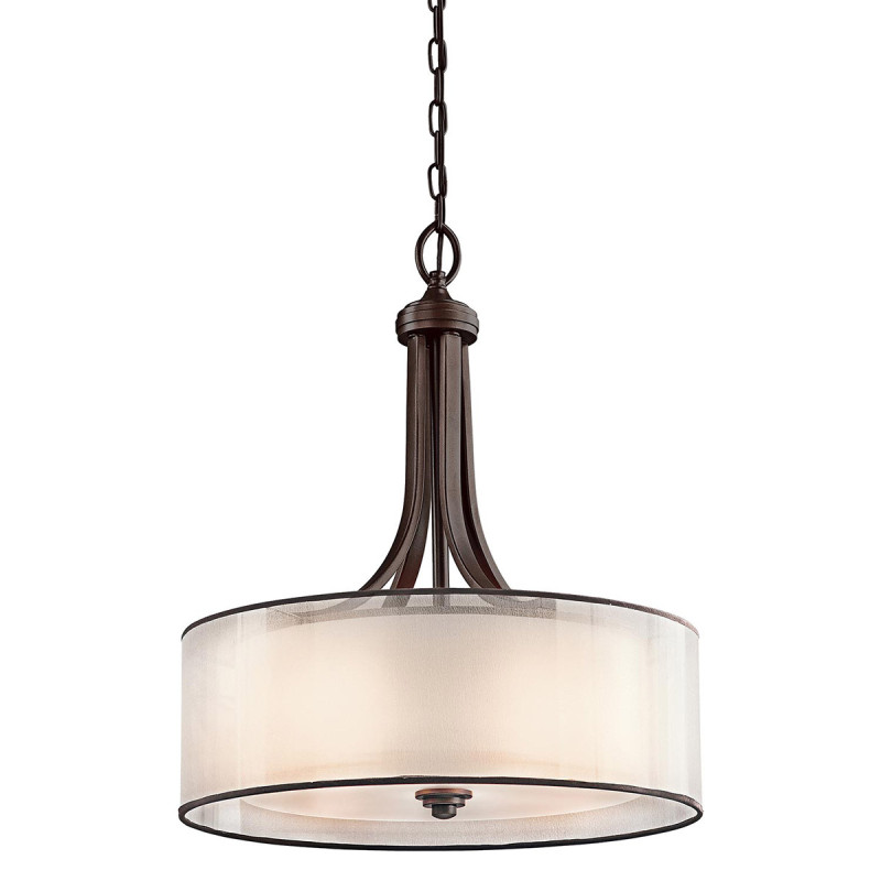 Duża lampa wisząca Lacey - 4 źródła światła - Brązowy KL-LACEY-P-L-MB