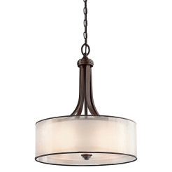Duża lampa wisząca Lacey - 4 źródła światła - Brązowy KL-LACEY-P-L-MB