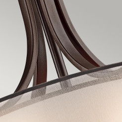 Duża lampa wisząca Lacey - 4 źródła światła - Brązowy KL-LACEY-P-L-MB