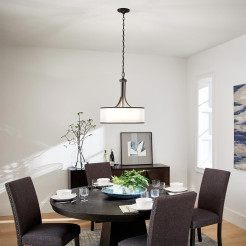 Duża lampa wisząca Lacey - 4 źródła światła - Brązowy KL-LACEY-P-L-MB