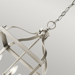 Średnia lampa wisząca Larkin - 3 źródła światła - Szczotkowany nikiel KL-LARKIN-P-M-NI