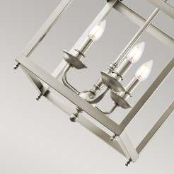 Średnia lampa wisząca Larkin - 3 źródła światła - Szczotkowany nikiel KL-LARKIN-P-M-NI