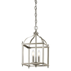 Mała lampa wisząca Larkin - 2 źródła światła - Szczotkowany nikiel KL-LARKIN-P-S-NI