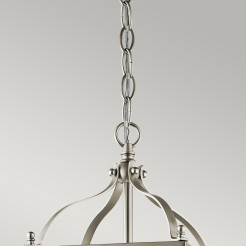 Mała lampa wisząca Larkin - 2 źródła światła - Szczotkowany nikiel KL-LARKIN-P-S-NI