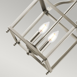 Mała lampa wisząca Larkin - 2 źródła światła - Szczotkowany nikiel KL-LARKIN-P-S-NI