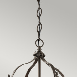 Mała lampa wisząca Larkin - 2 źródła światła - Postarzany brąz KL-LARKIN-P-S-OZ