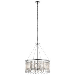 Lampa wisząca Piper - 6 źródeł światła - Polerowany chrom KL-PIPER-6P-PC