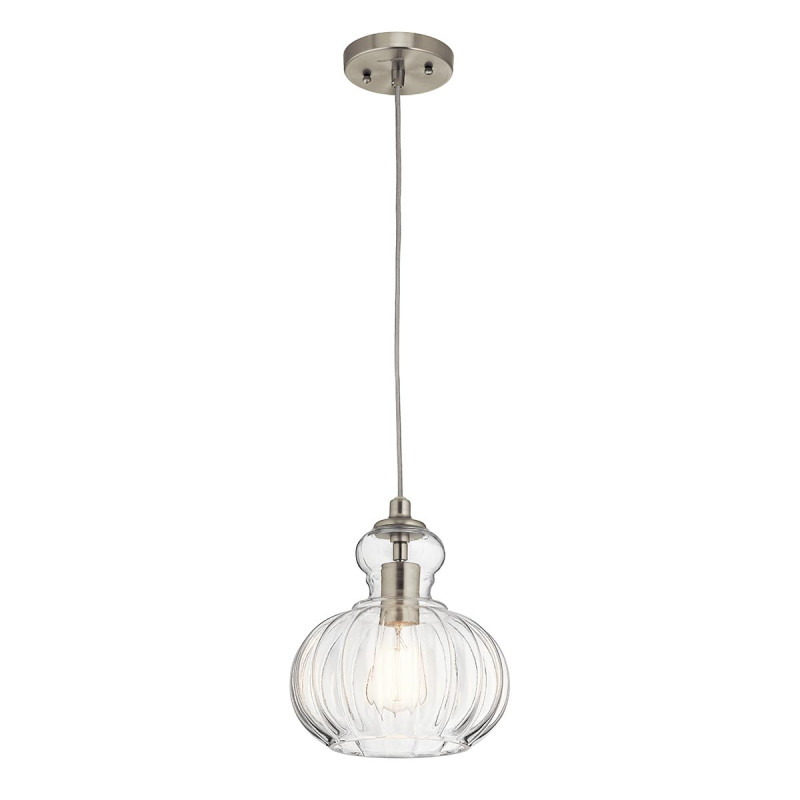 Lampa wisząca Riviera - 1 źródło światła - Szczotkowany nikiel - Wersja A KL-RIVIERA-P-A