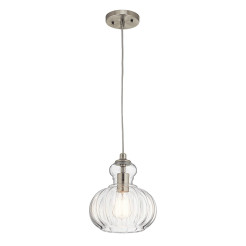 Lampa wisząca Riviera - 1 źródło światła - Szczotkowany nikiel - Wersja A KL-RIVIERA-P-A