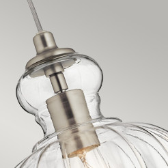Lampa wisząca Riviera - 1 źródło światła - Szczotkowany nikiel - Wersja A KL-RIVIERA-P-A