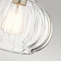 Lampa wisząca Riviera - 1 źródło światła - Szczotkowany nikiel - Wersja A KL-RIVIERA-P-A