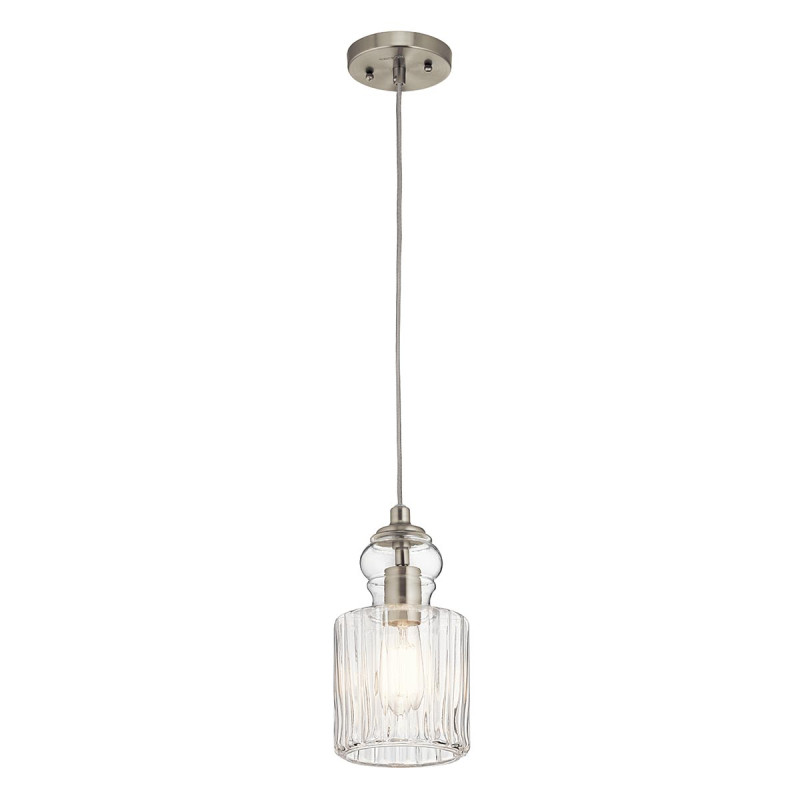 Lampa wisząca Riviera - 1 źródło światła - Szczotkowany nikiel - Wersja B KL-RIVIERA-P-B