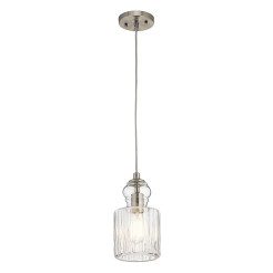 Lampa wisząca Riviera - 1 źródło światła - Szczotkowany nikiel - Wersja B KL-RIVIERA-P-B