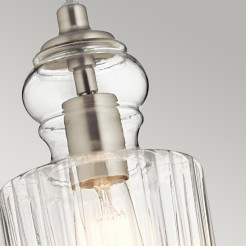 Lampa wisząca Riviera - 1 źródło światła - Szczotkowany nikiel - Wersja B KL-RIVIERA-P-B