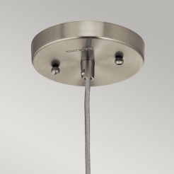 Lampa wisząca Riviera - 1 źródło światła - Szczotkowany nikiel - Wersja B KL-RIVIERA-P-B