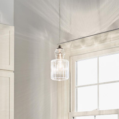 Lampa wisząca Riviera - 1 źródło światła - Szczotkowany nikiel - Wersja B KL-RIVIERA-P-B