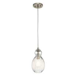 Lampa wisząca Riviera - 1 źródło światła - Szczotkowany nikiel - Wersja C KL-RIVIERA-P-C