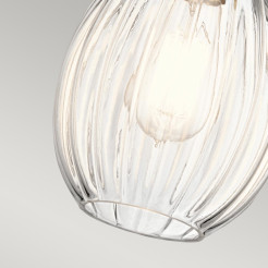 Lampa wisząca Riviera - 1 źródło światła - Szczotkowany nikiel - Wersja C KL-RIVIERA-P-C