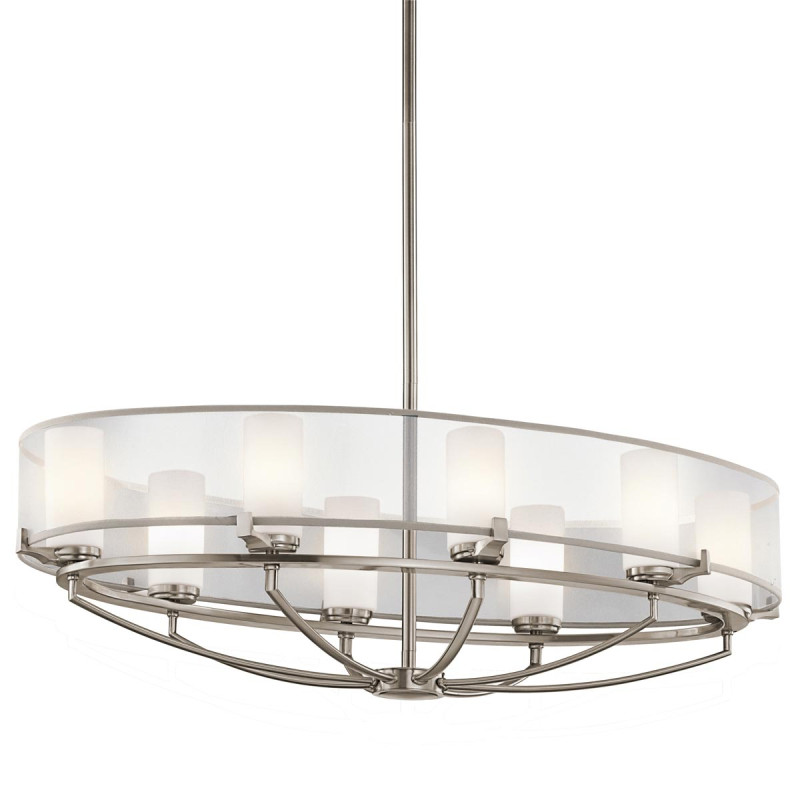 Lampa wyspowa Saldana - 8 źródeł światła - Pewter KL-SALDANA8