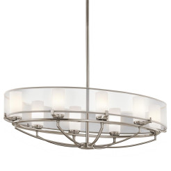Lampa wyspowa Saldana - 8 źródeł światła - Pewter KL-SALDANA8