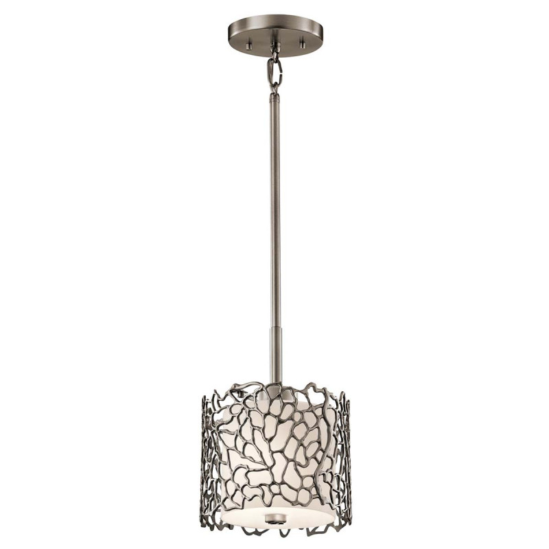 Mała lampa wisząca Silver Coral - 1 źródło światła - Pewter KL-SILVER-CORAL-MP