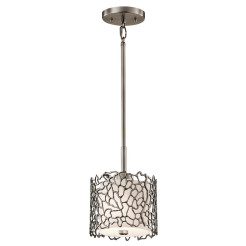 Mała lampa wisząca Silver Coral - 1 źródło światła - Pewter KL-SILVER-CORAL-MP