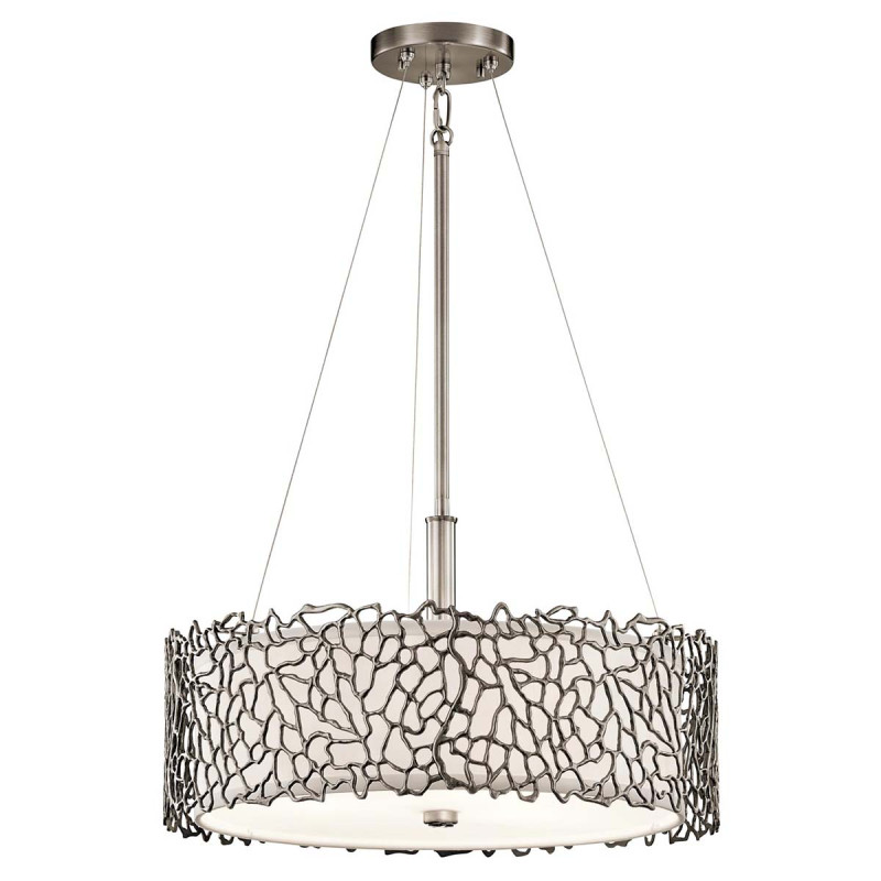 Lampa wisząca Silver Coral - 3 źródła światła - Pewter KL-SILVER-CORAL-P-A