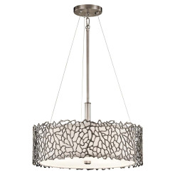 Lampa wisząca Silver Coral - 3 źródła światła - Pewter KL-SILVER-CORAL-P-A
