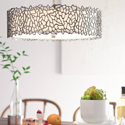 Lampa wisząca Silver Coral - 4 źródła światła - Pewter KL-SILVER-CORAL-P-B