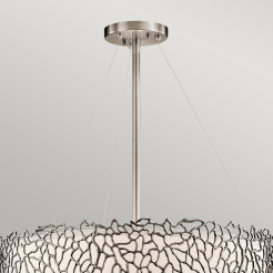 Lampa wisząca Silver Coral - 4 źródła światła - Pewter KL-SILVER-CORAL-P-B