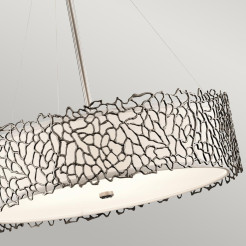 Lampa wisząca Silver Coral - 4 źródła światła - Pewter KL-SILVER-CORAL-P-B
