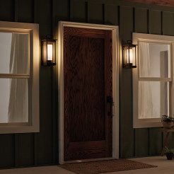 Średnia latarnia naścienna South Hope - 1 źródło światła - Ciemnobrązowy KL-SOUTH-HOPE-M