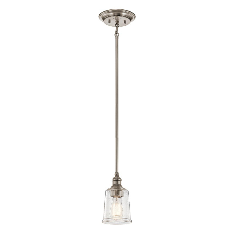 Mała lampa wisząca Waverly - 1 źródło światła - Pewter KL-WAVERLY-MP-CLP