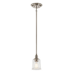 Mała lampa wisząca Waverly - 1 źródło światła - Pewter KL-WAVERLY-MP-CLP