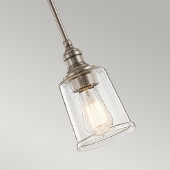 Mała lampa wisząca Waverly - 1 źródło światła - Pewter KL-WAVERLY-MP-CLP