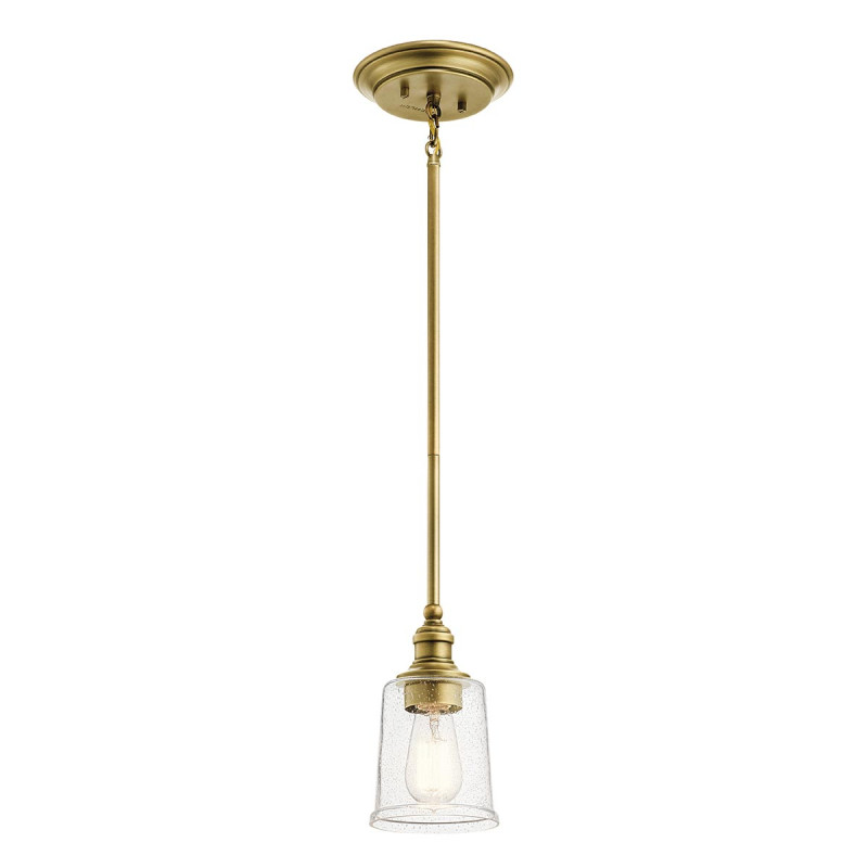 Mała lampa wisząca Waverly - 1 źródło światła - Naturalny mosiądz KL-WAVERLY-MP-NBR