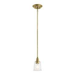 Mała lampa wisząca Waverly - 1 źródło światła - Naturalny mosiądz KL-WAVERLY-MP-NBR