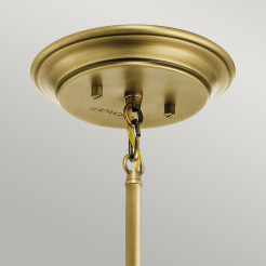 Mała lampa wisząca Waverly - 1 źródło światła - Naturalny mosiądz KL-WAVERLY-MP-NBR