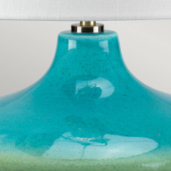 Mała lampa stołowa Laguna - 1 źródło światła - Turkusowy, grafit LAGUNA-TL-SM